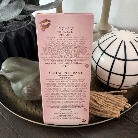 Charlotte Tilbury Lip Cheat Liner PILLOW TALK Collagen Gloss REFRESH ROSE NEW! - Picture 2 of 4